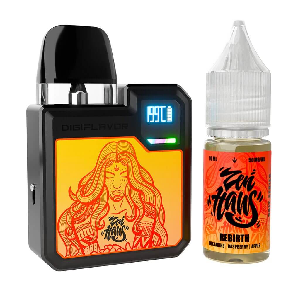 Geekvape Digi-Q Kit + Daddy’s Vapor 10mL Salts 50mg (Pod System + E-Liquid)