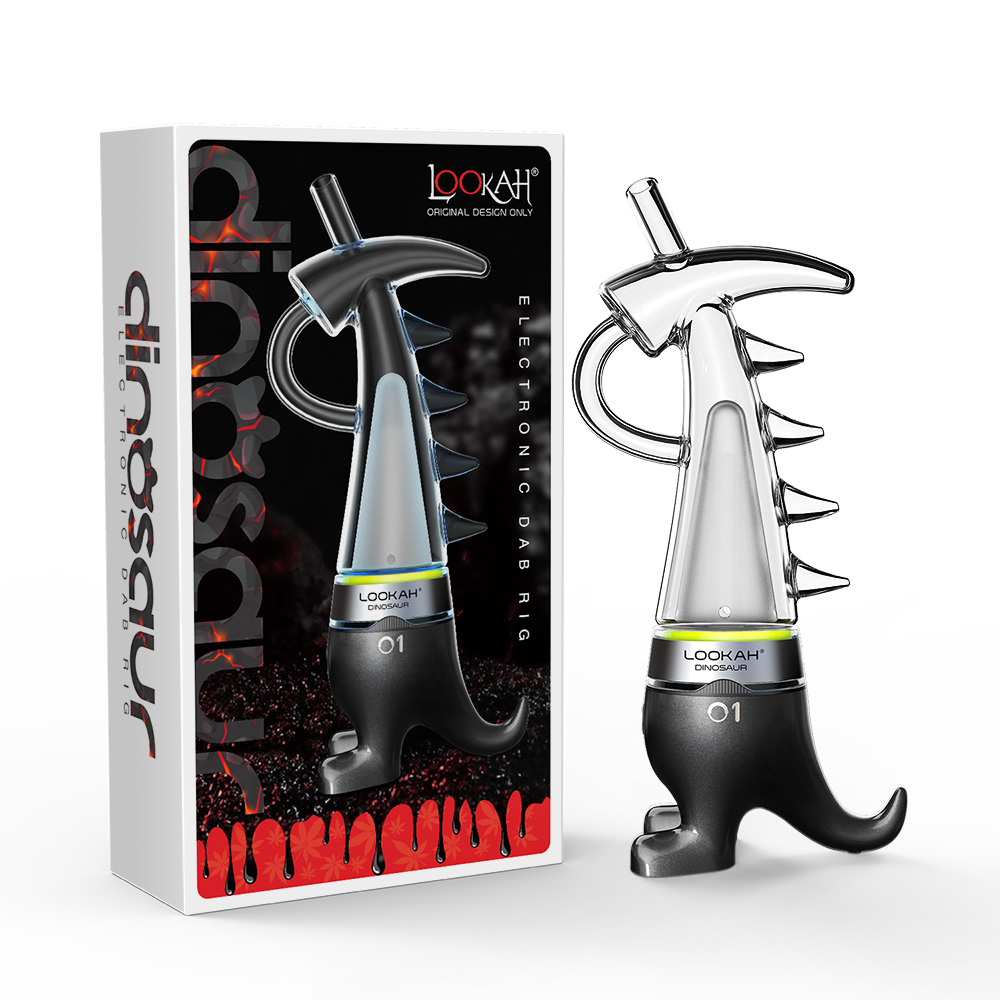 Lookah Dinosaur E-Dab Rig | Black with Packaging