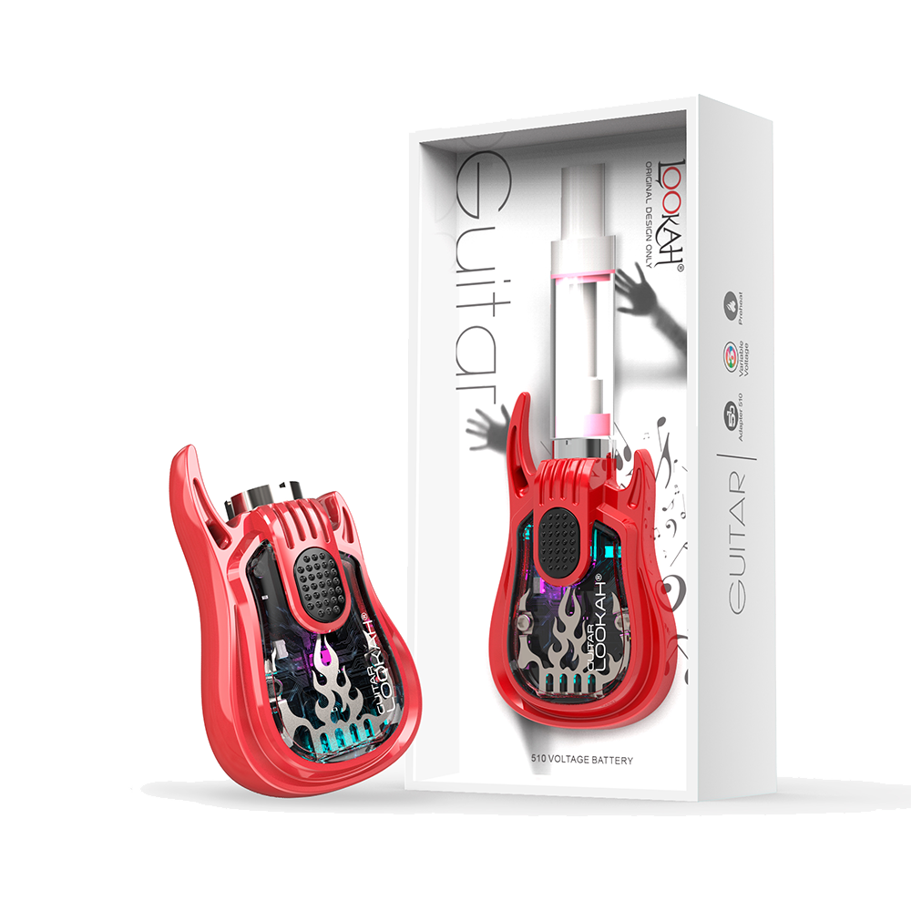 Lookah Guitar 510 Battery Mod | Red with Packaging