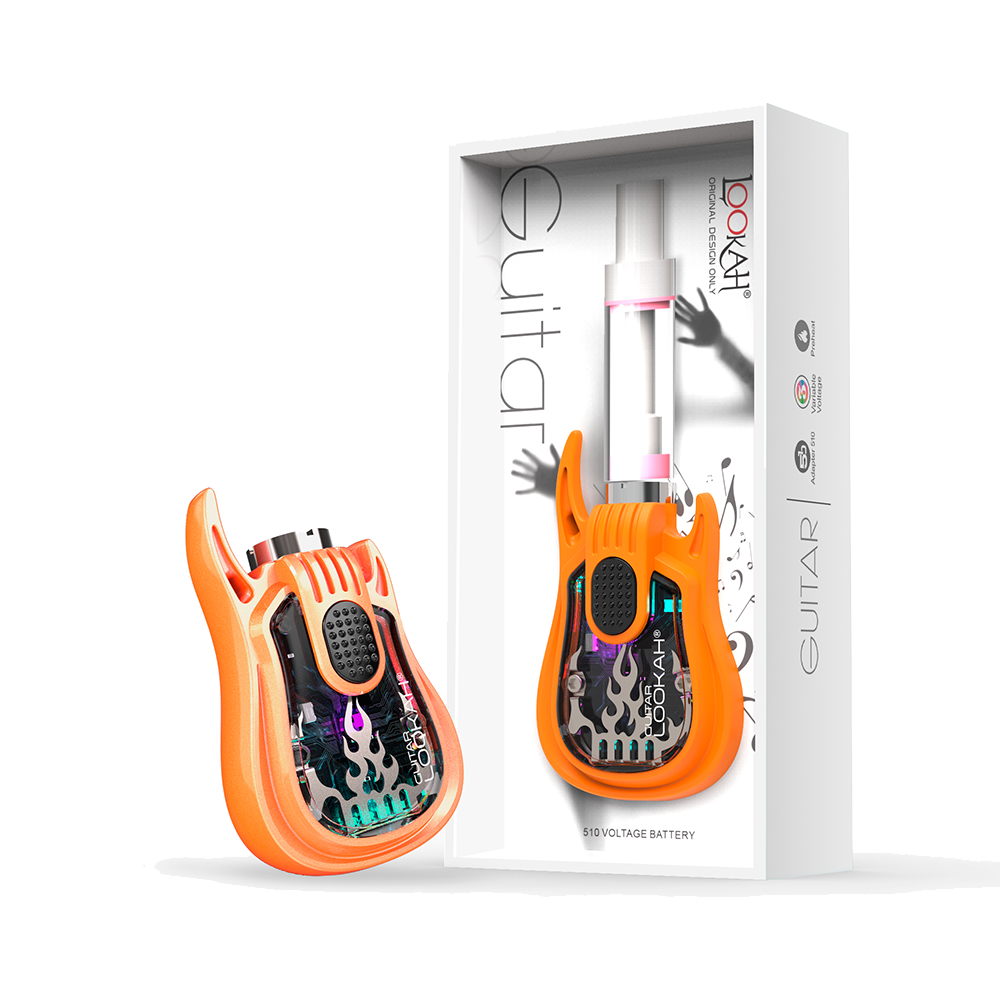 Lookah Guitar 510 Battery Mod | Orange with Packaging