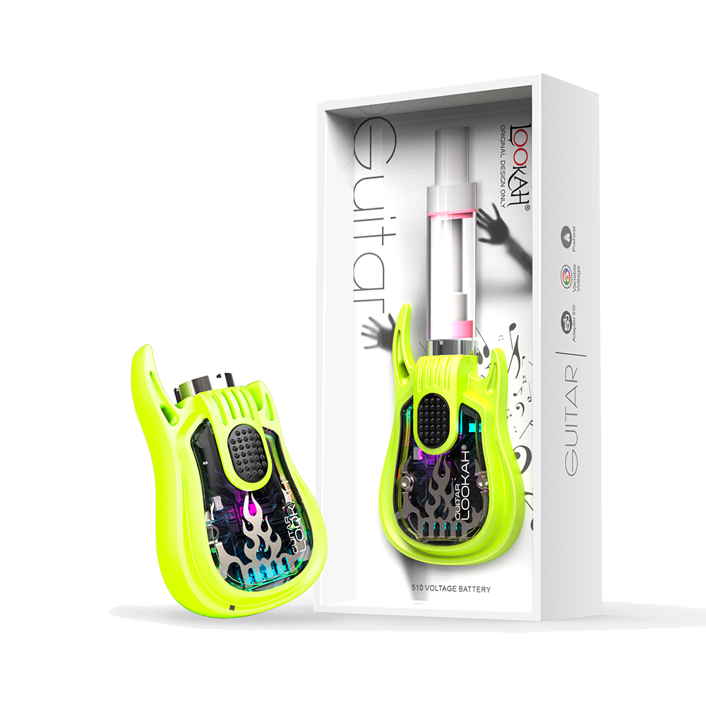 Lookah Guitar 510 Battery Mod | Neon Green with Packaging