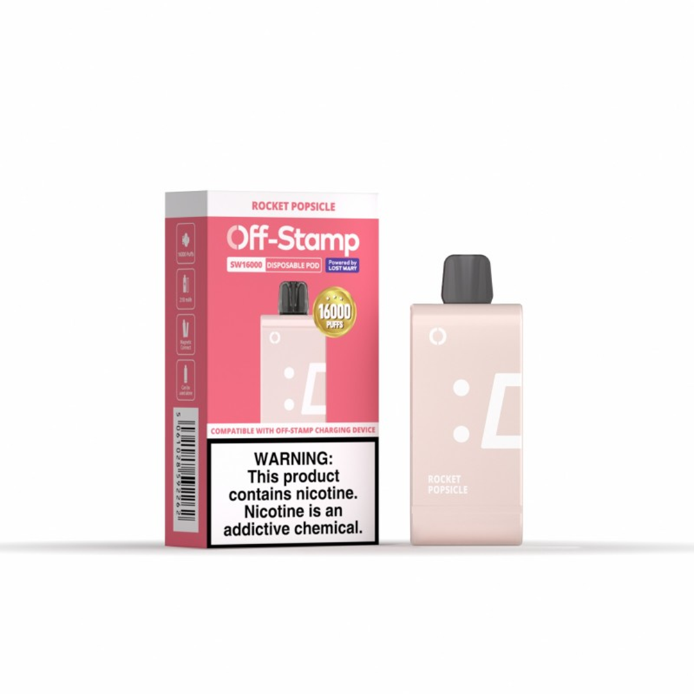 Off Stamp SW16000 Disposable | 16000 Puffs | 17mL | 50mg | MOQ 5 |Pod Disposable Only | Rocket popsicle with Packaging