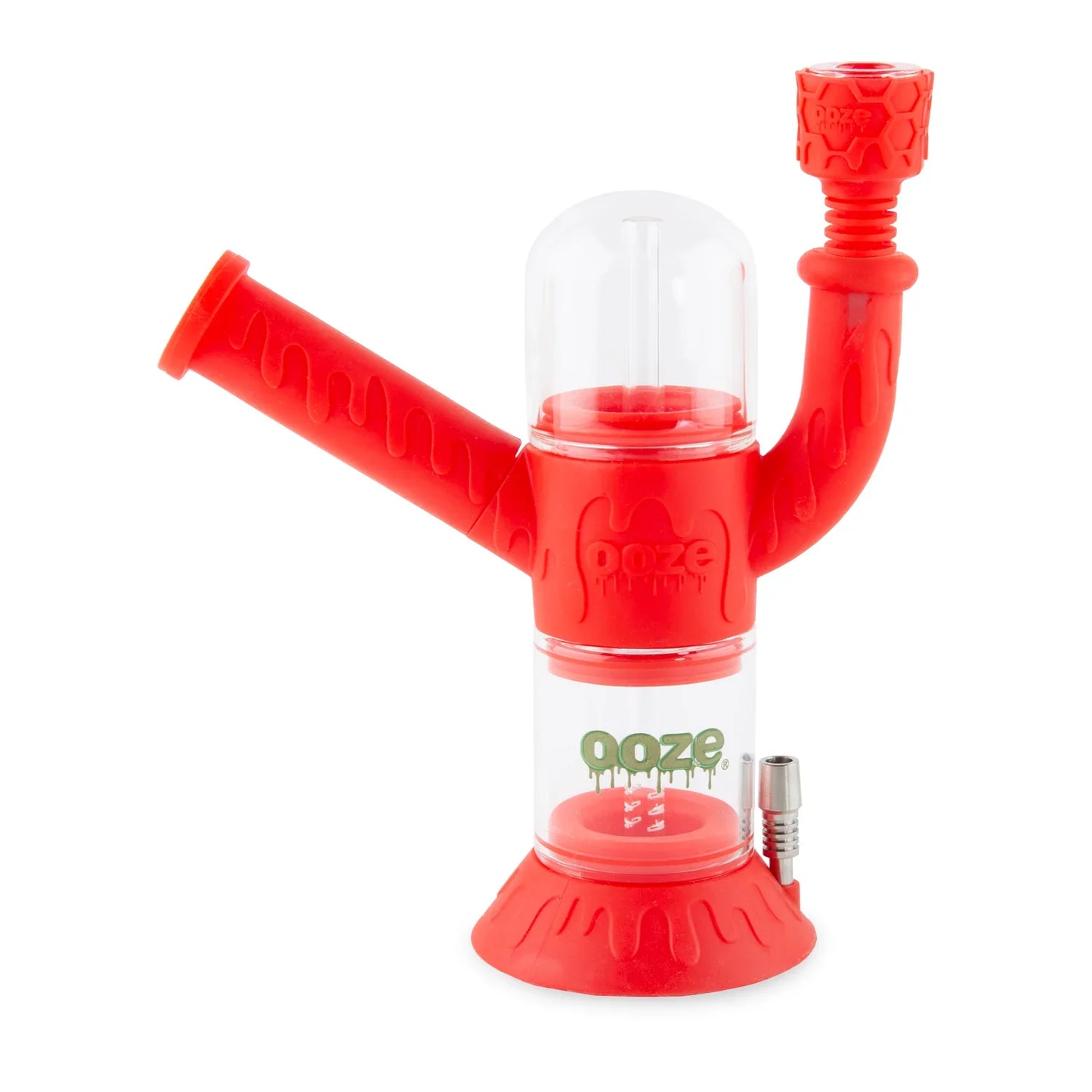 Ooze Cranium Silicone Water Pipe & Nectar Collectors Scarlet