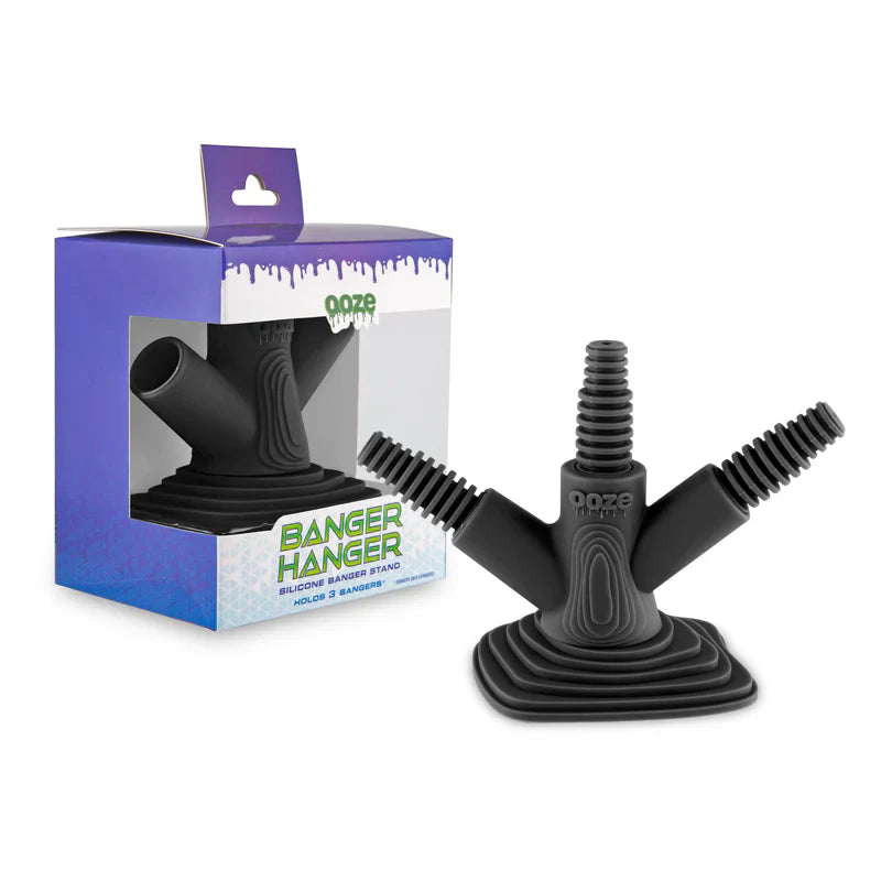 Ooze Banger Hanger Silicone Banger Stand Panther Black with packaging