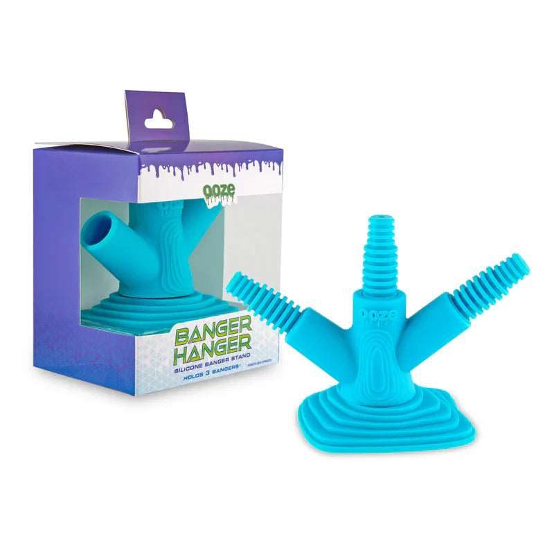 Ooze Banger Hanger Silicone Banger Stand Aqua Teal with packaging