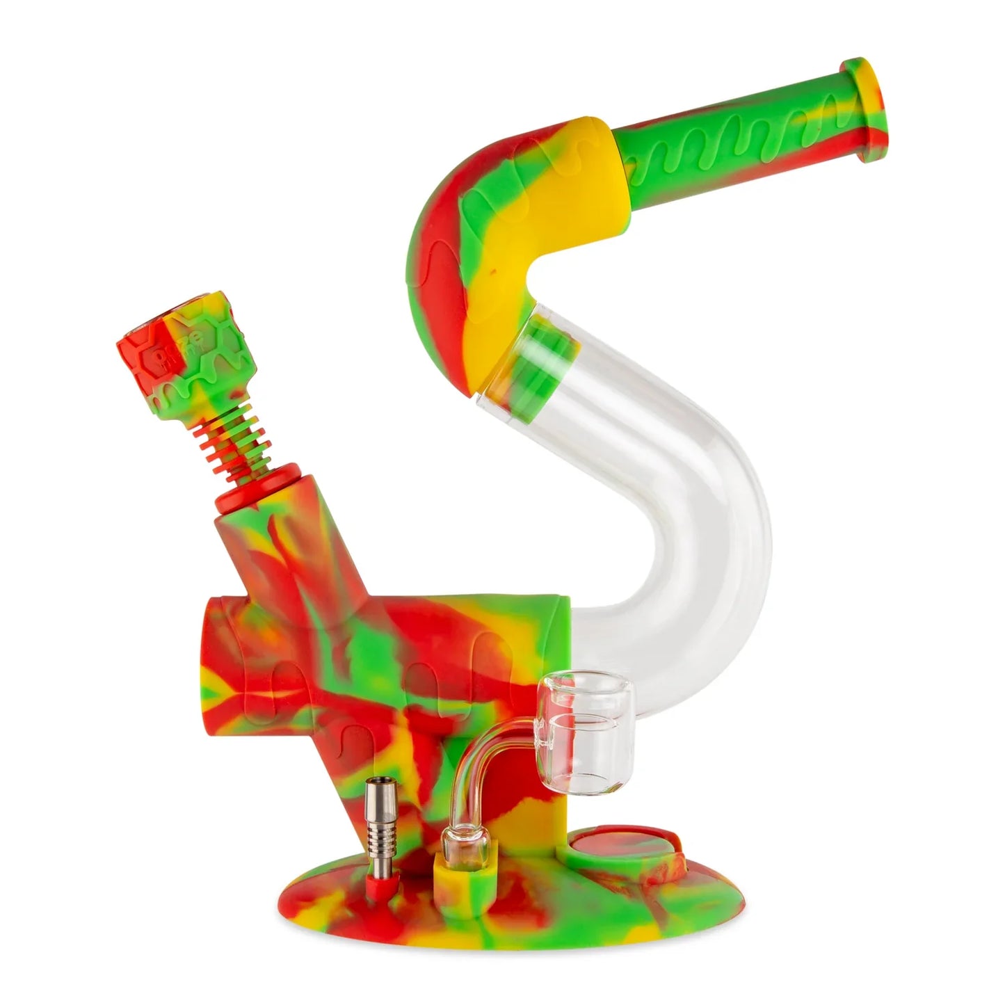 OOZE SWERVE SILICONE WATER PIPE & NECTAR COLLECTOR Rasta