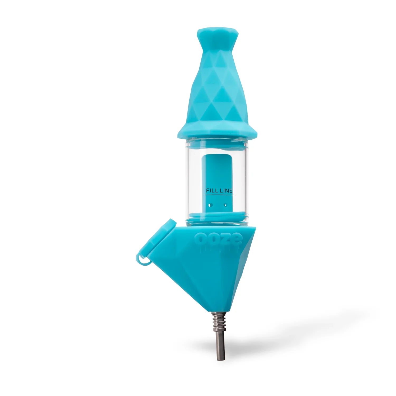 Ooze Bectar Silicone Water Pipe & Nectar Collector Aqua Teal