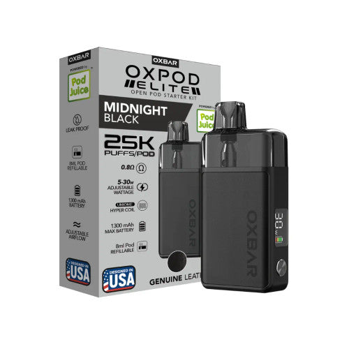 Oxpod Elite Starter Kit 25K Midnight Black with Packaging