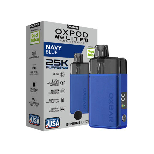 Oxpod Elite Starter Kit 25K Navy  with PackagingBlue