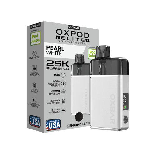 Oxpod Elite Starter Kit 25K Pearl  with PackagingWhite