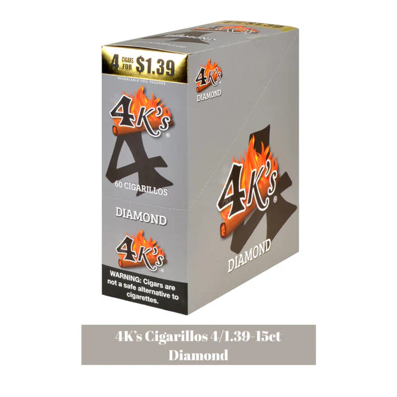 Good Times 4K's Cigarillos 4 for $1.39 15/4ct Diamond Packaging