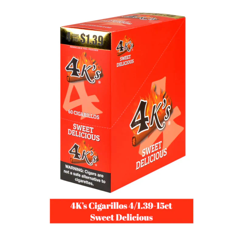 Good Times 4K's Cigarillos 4 for $1.39 15/4ct Sweet Delicious Packaging
