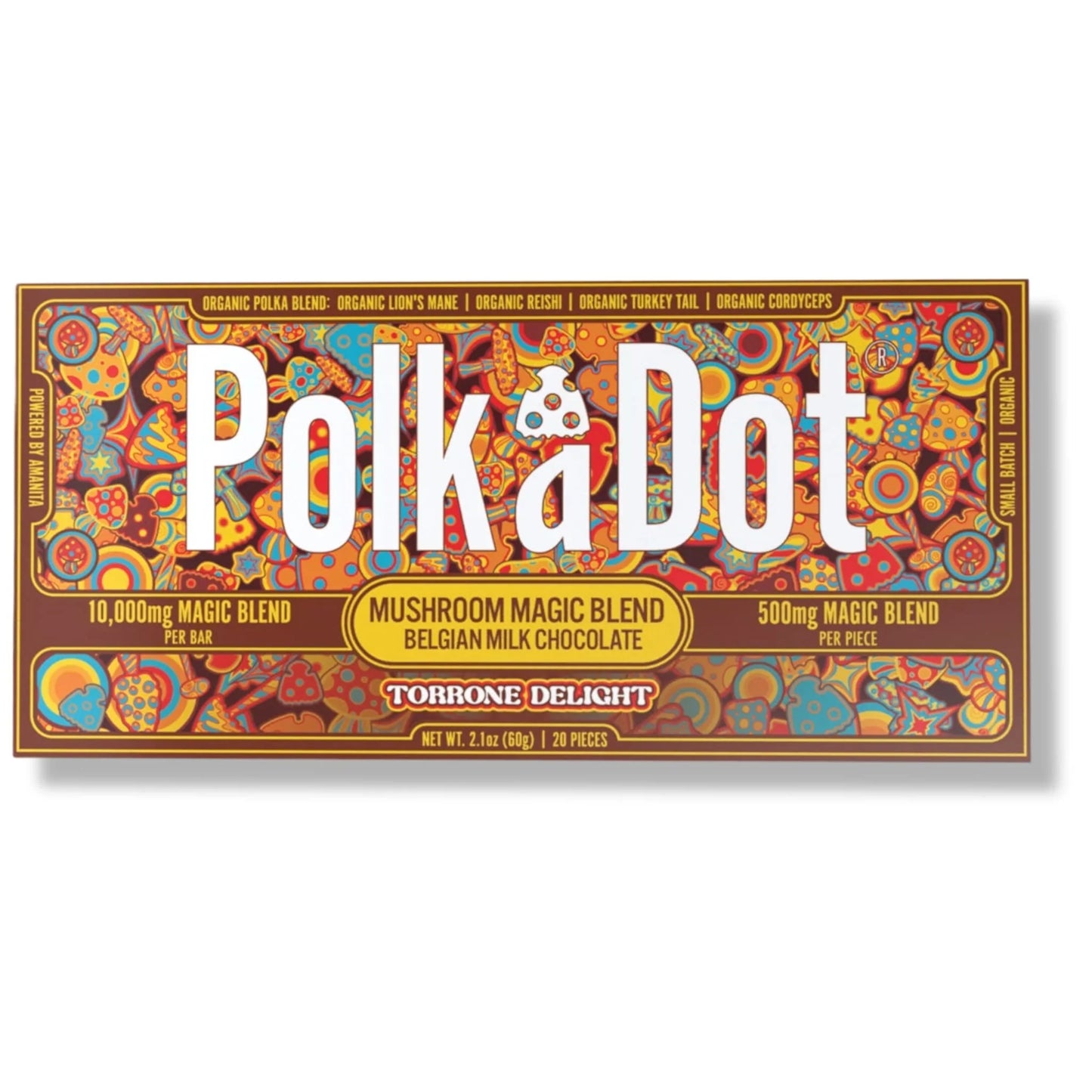 Polk A Dot Chocolate Bar 10ct Torrone Delight Packaging