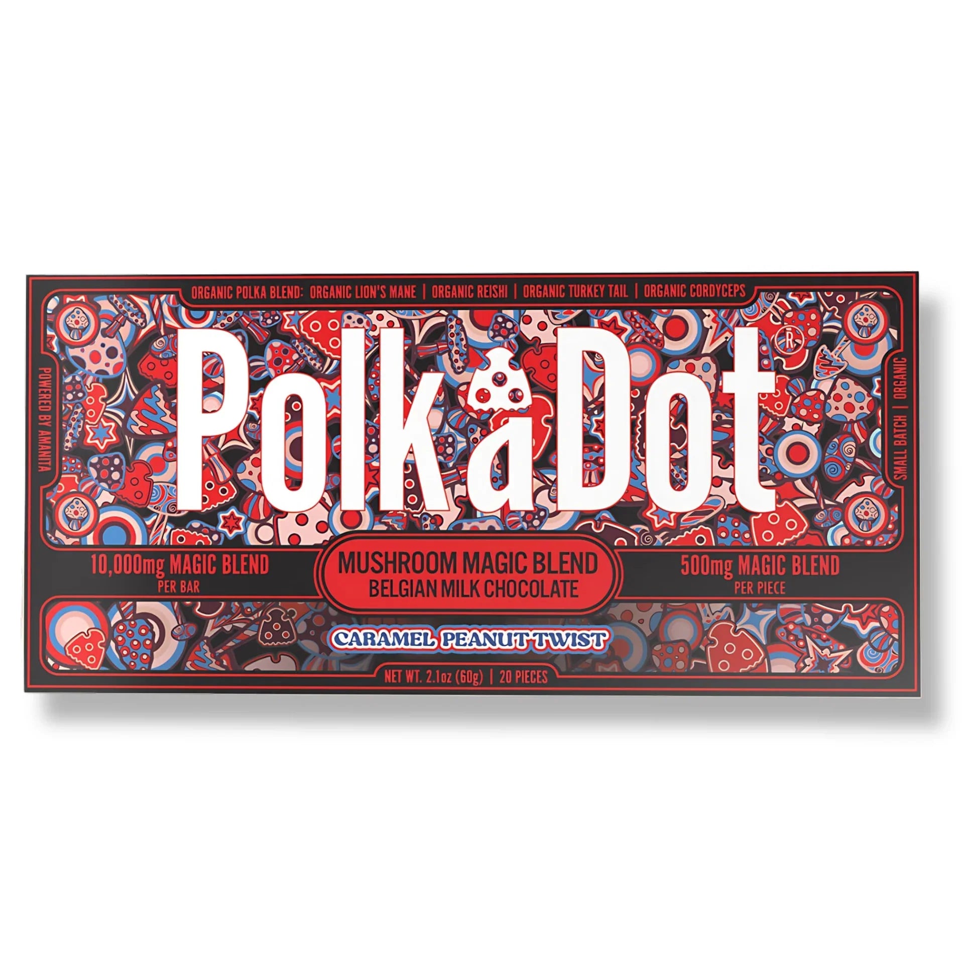 Polk A Dot Chocolate Bar 10ct Caramel Peanut Twist Packaging