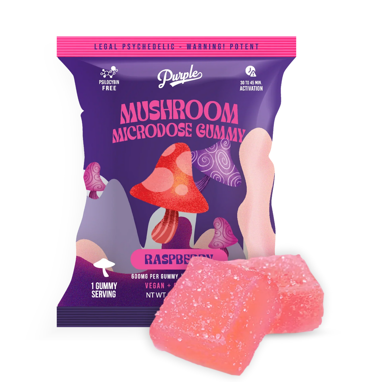 Purple Enhanced Microdose Gummies | 10pk | Raspberry