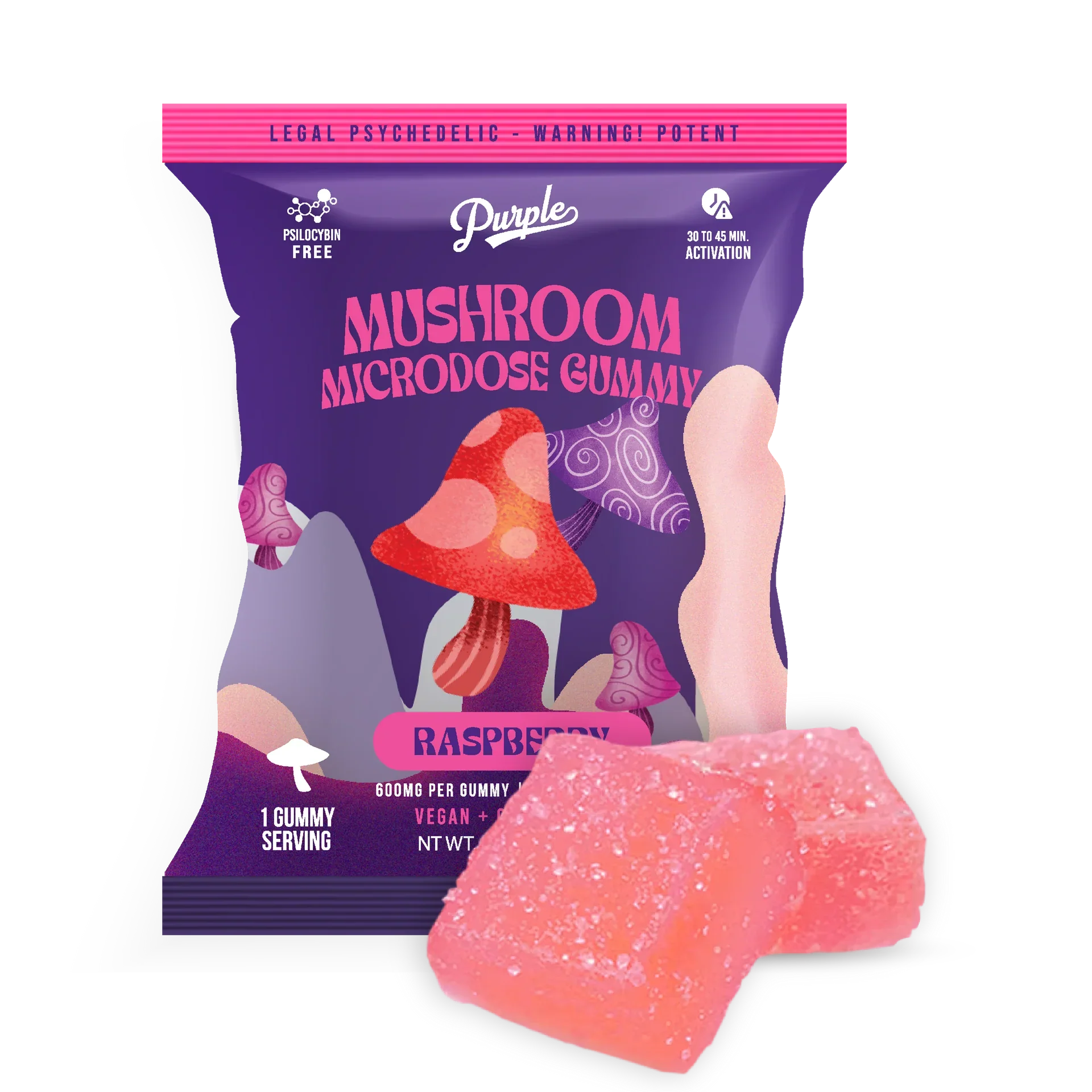 Purple Enhanced Microdose Gummies | 10pk | Raspberry