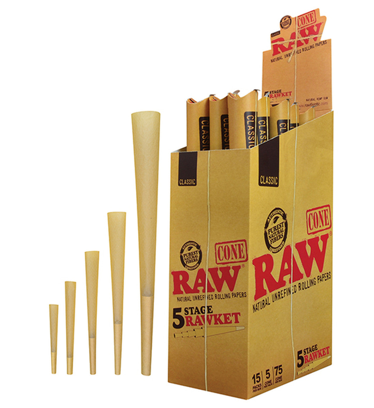RAW Cone Stage 5 Rawket with packaging