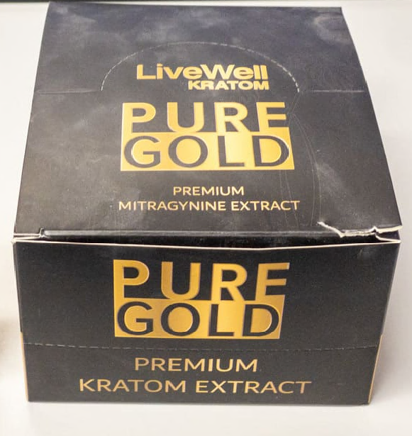 Live Well Kratom Pure Gold Premium Kratom Extract 10mL | 20pk