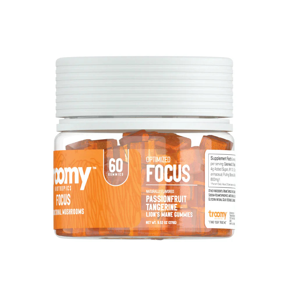 Troomy Mushroom Gummies 15ct Focus Passionfruit Tangerine