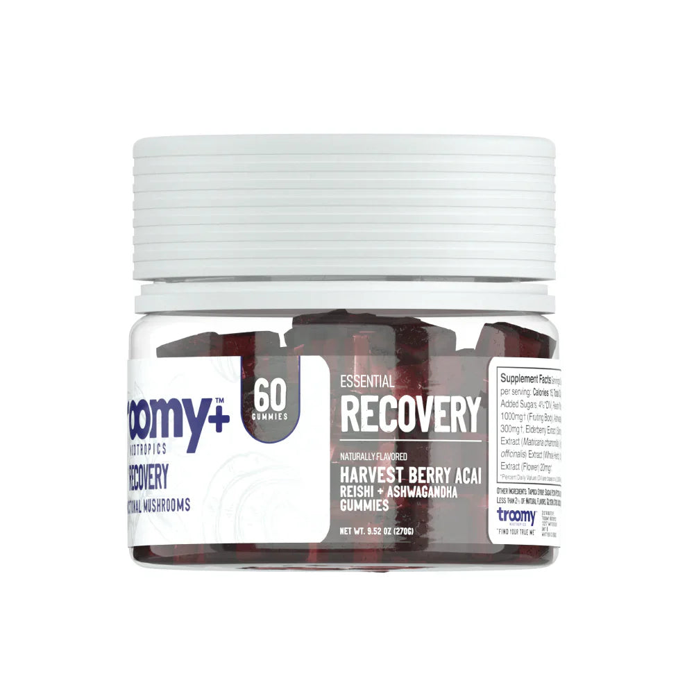 Troomy Mushroom Gummies 15ct Recovery Harvest Berry Acai