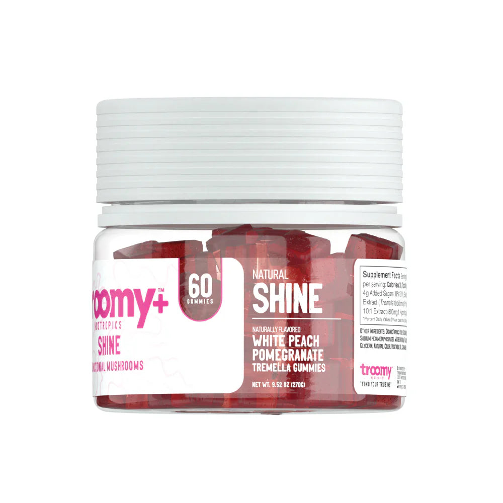 Troomy Mushroom Gummies 15ct Shine White Peach Pomegranate