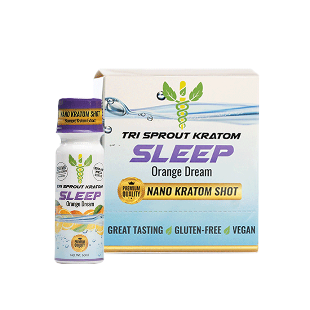 Tri Sprout Nano Kratom Shot Sleep with Packaging