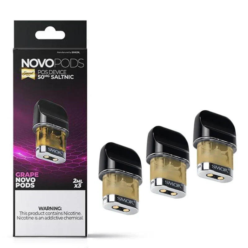 Smok Novo Pod POS Device Pre-filled 50MG Salt Nic | 3pcs | Grape with Packaging