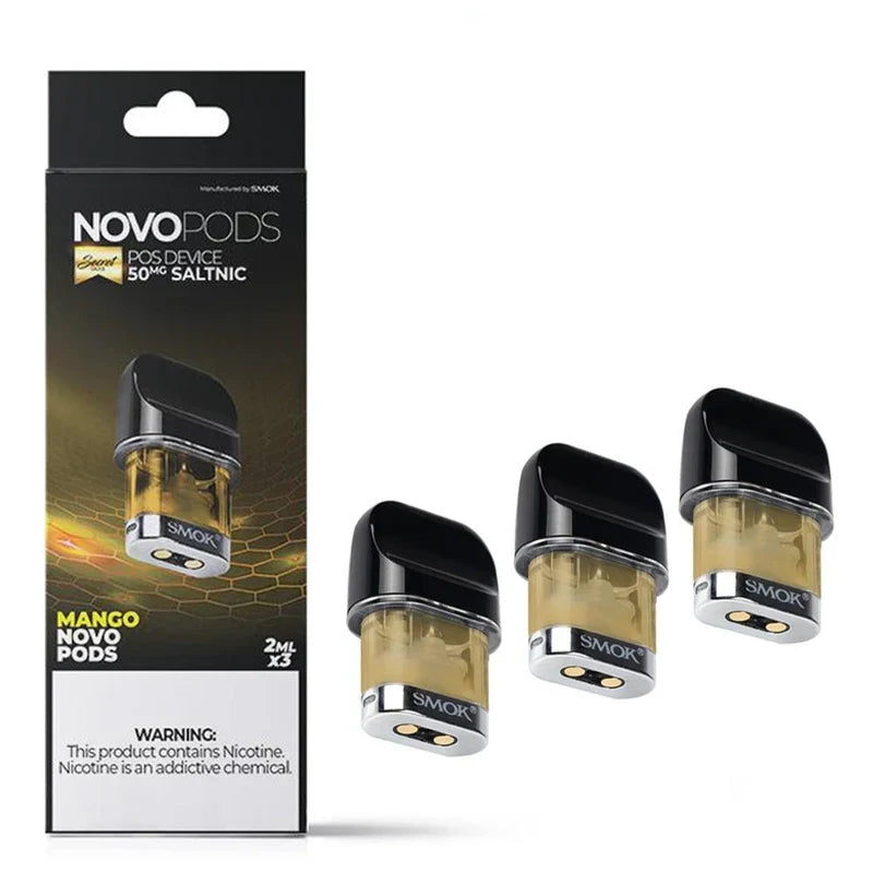 Smok Novo Pod POS Device Pre-filled 50MG Salt Nic | 3pcs | Mango with Packaging