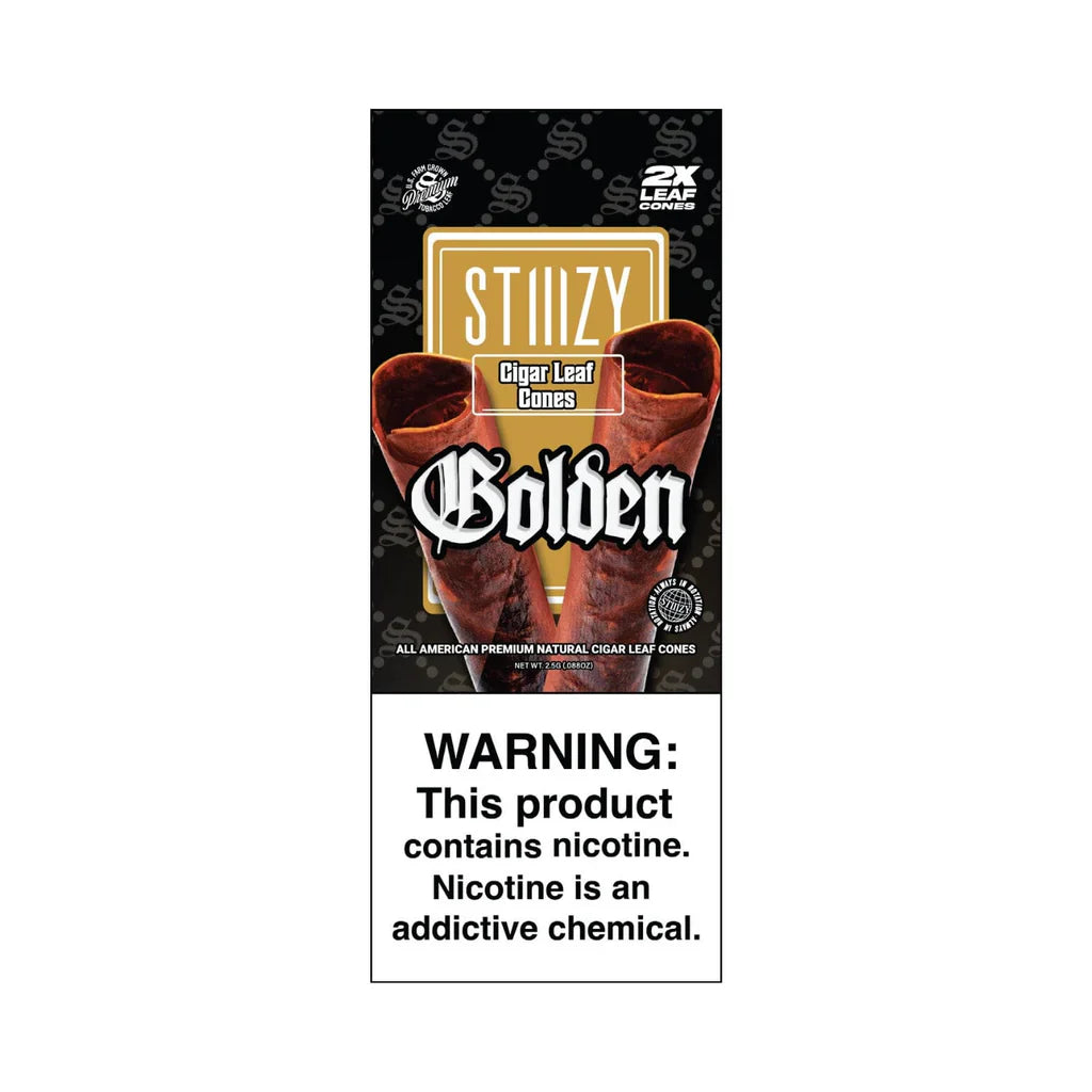 Stiiizy Cigar Leaf Cones 2/15Ct Golden
