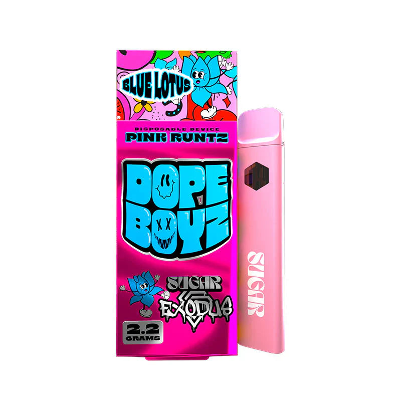 Sugar Exodus Pope Boyz Mushroom Vape 2.2g Pink Runtz with Packaging