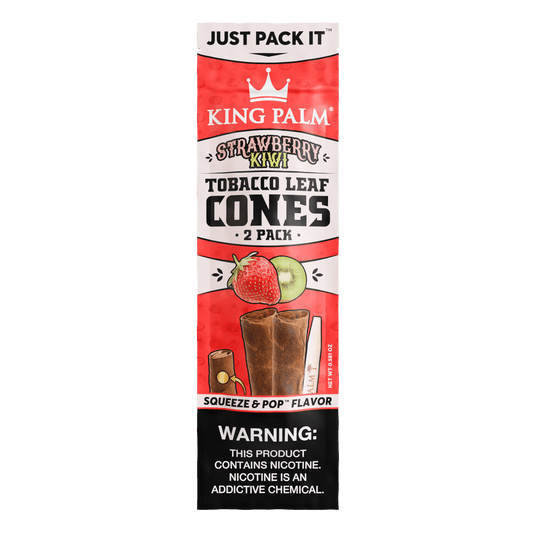 King Palm Tobacco Leaf Cones 10/2pk Strawberry Kiwi