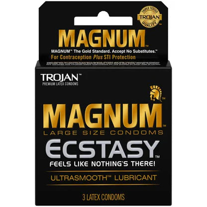 Trojan 6ct Magnum Black with Packaging