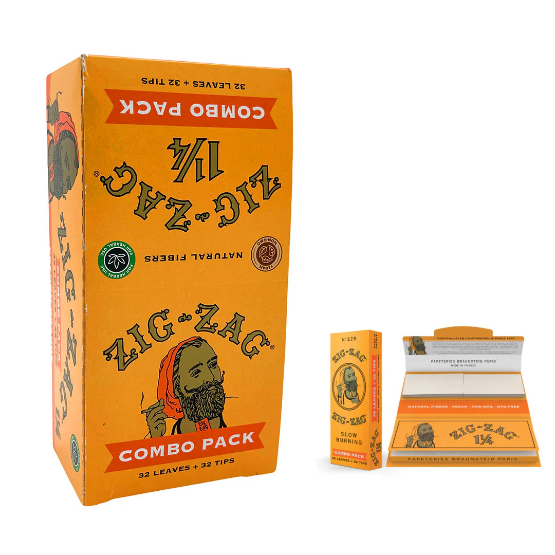 Zig-Zag Combo Pack 1 1/4 French Orange with packaging