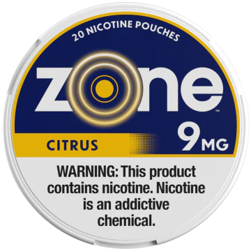 Zone Nicotine Pouches 5ct 1.55oz
Citrus 9mg