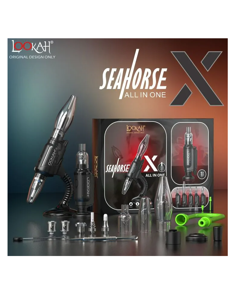 Lookah Seahorse X Wax Kit | Black with Packaging