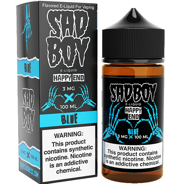 Sadboy Series E-Liquid 100mL | 0mg Blue with Packaging