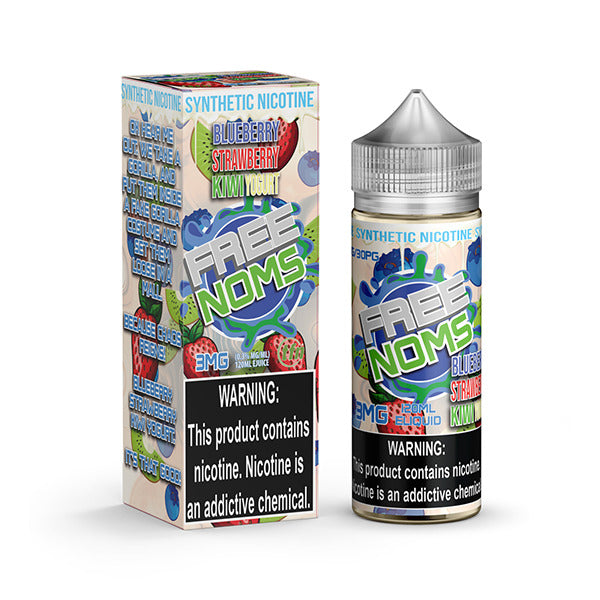 Nomenon and Freenoms Series E-Liquid 120mL (Freebase) Blueberry Yogurt Strawberry Kiwi with Packaging