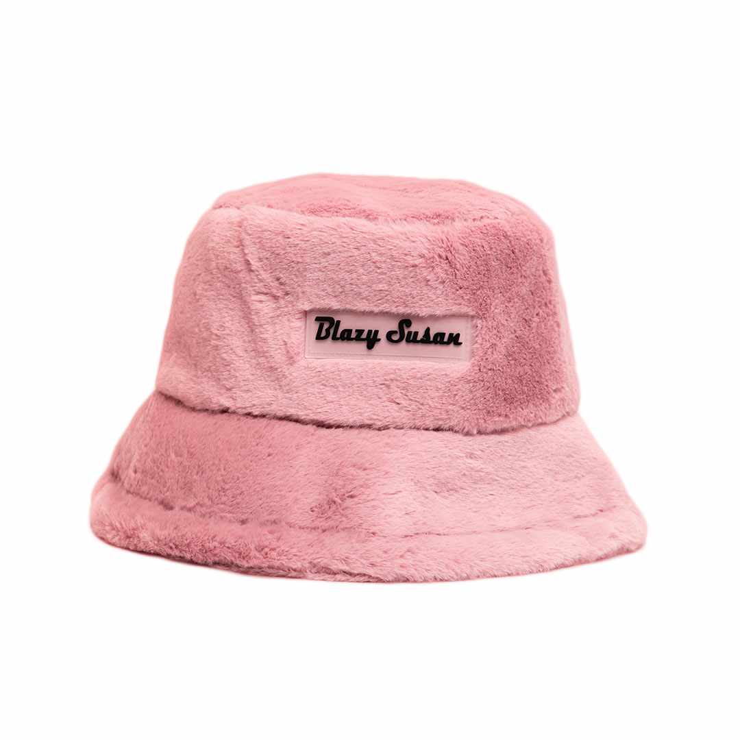 Blazy Susan Fuzzy Bucket Hat Pink