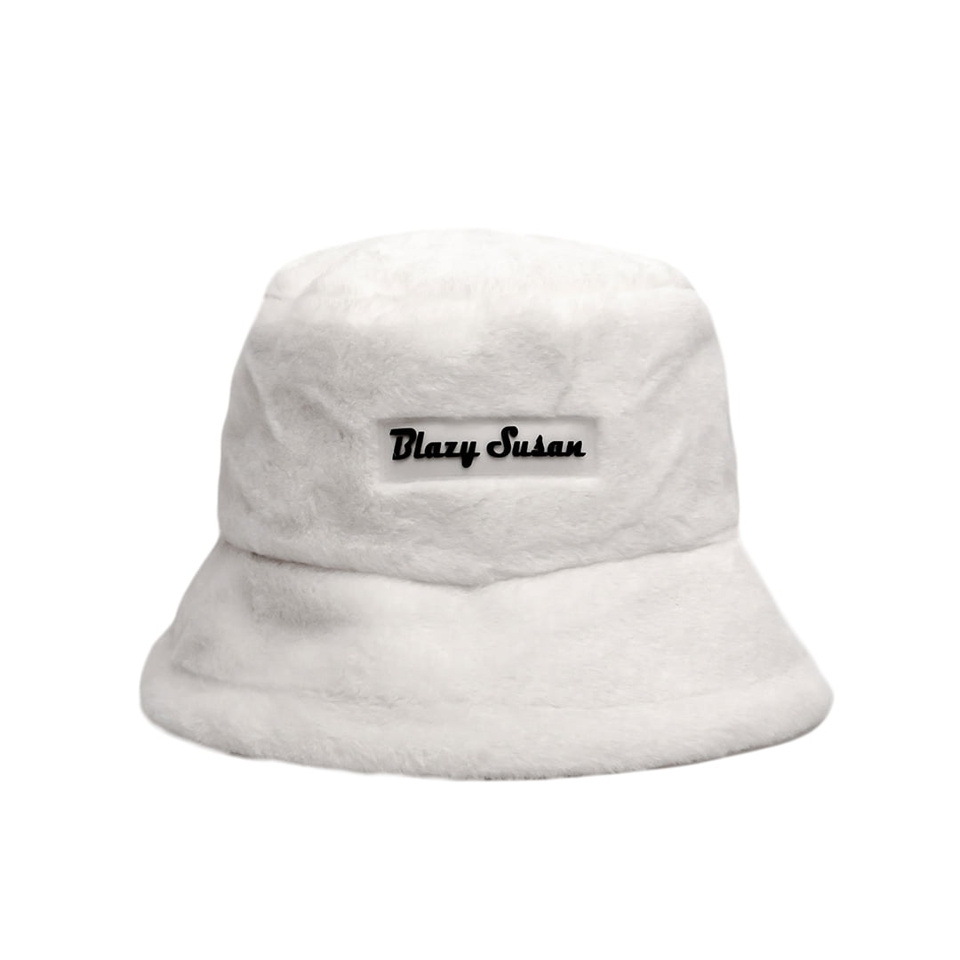 Blazy Susan Fuzzy Bucket Hat White