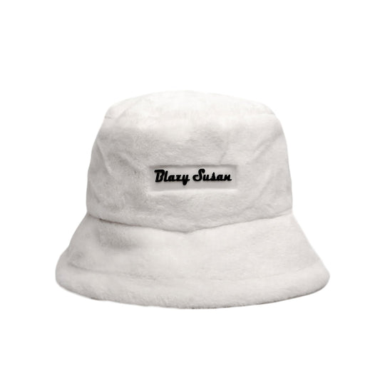 Blazy Susan Fuzzy Bucket Hat White