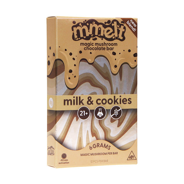 Cali Mmelt Mushroom Chocolate Milk &amp; Cookies with Packaging