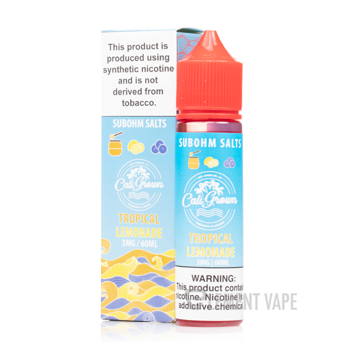 Cali Grown Subohm Salts 60mL Tropical Lemonade with Packaging