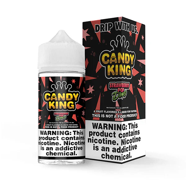 Candy King Series E-Liquid 100mL (Freebase) | 3mg | Strawberry Pop Drops with packaging