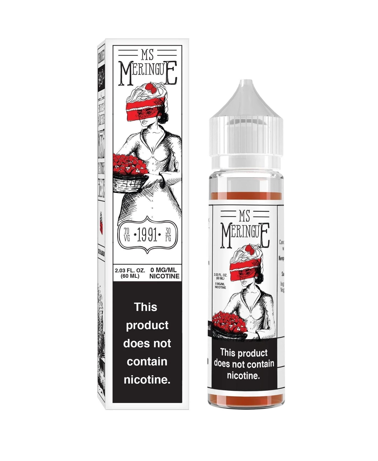 Charlie's Chalk Dust 60mL Ms Meringue 1991 (Strawberry) with Packaging