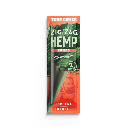 Zig-zag Hemp Cones Terp Cones | Clementine with Packaging