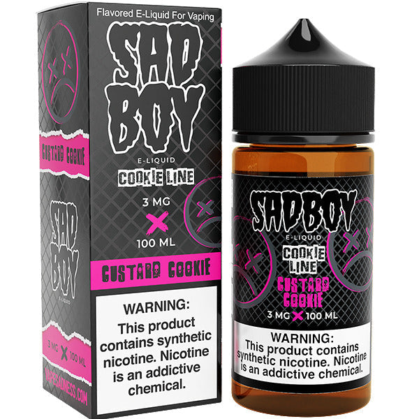 Sadboy Series E-Liquid 100mL | 0mg Custard Cookie with Packaging