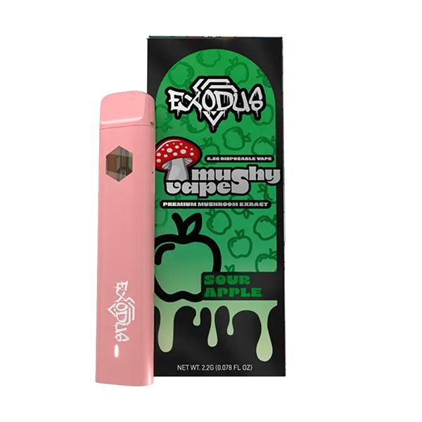 Sugar Exodus Mushy Caps Vape 2.2g Sour Apple with Packaging