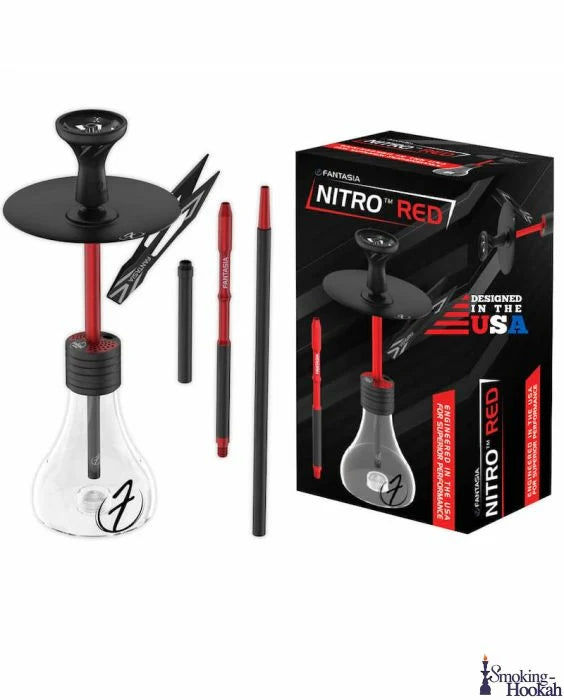 Fantasia Nitro Hookah Red with packaging