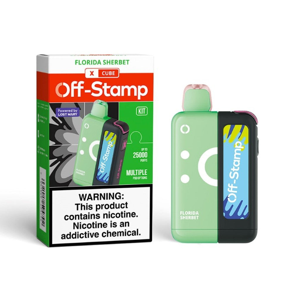 Off-Stamp X Cube 25K 5Ct Florida Sherbet with packaging