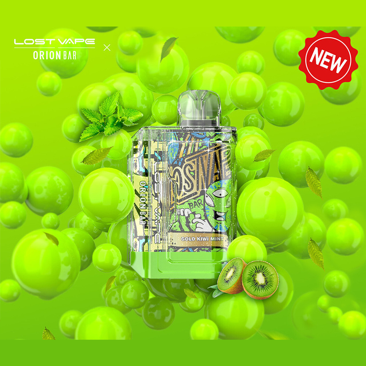 Orion Bar Disposable 7500 Puff 18mL 50mg | Gold Kiwi Mint
